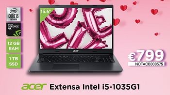 Promoties Acer extensa intel i5-1035g1 - Acer - Geldig van 01/02/2021 tot 28/02/2021 bij Compudeals