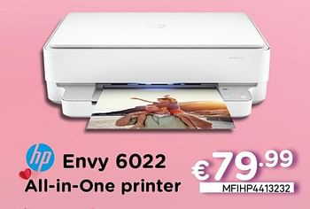 Promoties Hp envy 6022 all-in-one printer - HP - Geldig van 01/02/2021 tot 28/02/2021 bij Compudeals