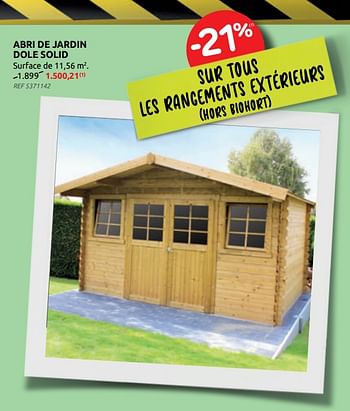 Promoties Abri de jardin dole solid - Solid - Geldig van 10/02/2021 tot 01/03/2021 bij BricoPlanit