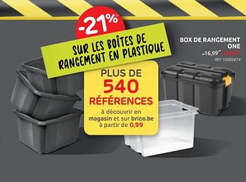 Promotions Box de rangement one - Produit maison - BricoPlanit - Valide de 10/02/2021 à 01/03/2021 chez BricoPlanit