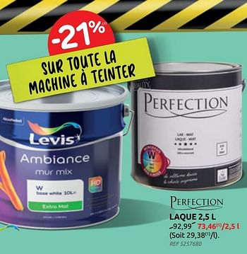 Promotions Laque 2,5 l - Perfection - Valide de 10/02/2021 à 01/03/2021 chez BricoPlanit