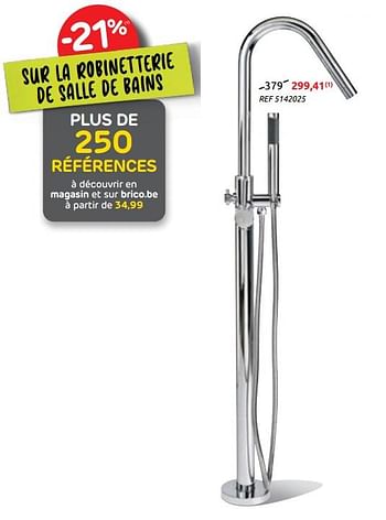 Promotions Mitigeur bain - douche chromé malte - Nemo - Valide de 10/02/2021 à 01/03/2021 chez BricoPlanit