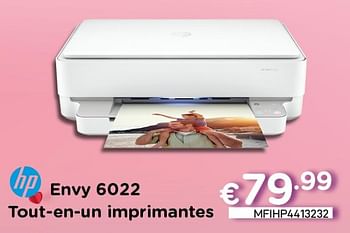 Promotions Hp envy 6022 tout-en-un imprimantes - HP - Valide de 01/02/2021 à 28/02/2021 chez Compudeals