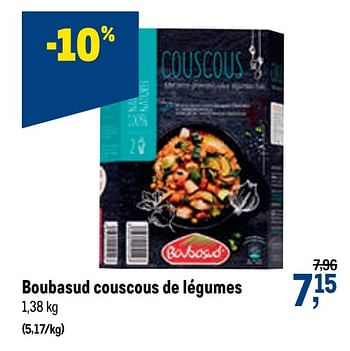 Promotions Boubasud couscous de légumes - Boubasud - Valide de 10/02/2021 à 23/02/2021 chez Makro