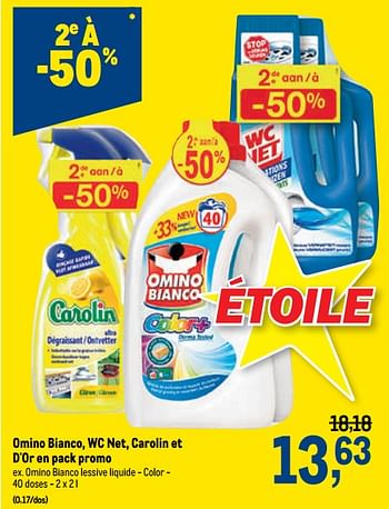 Promoties Omino bianco lessive liquide - color - Omino Bianco - Geldig van 10/02/2021 tot 23/02/2021 bij Makro