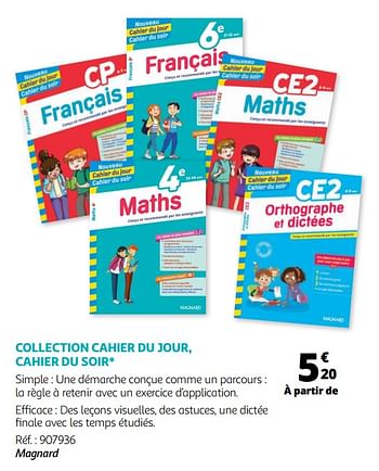 Promotions Collection cahier du jour, cahier du soir - Produit Maison - Auchan Ronq - Valide de 06/02/2021 à 07/03/2021 chez Auchan Ronq