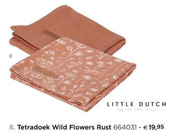Promoties Tetradoek wild flowers rust - Little Dutch - Geldig van 05/02/2021 tot 31/12/2021 bij Dreambaby