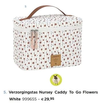 Promotions Verzorgingstas nursey caddy to go flowers white - Lassig - Valide de 05/02/2021 à 31/12/2021 chez Dreambaby