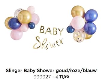 Promoties Slinger baby shower goud-roze-blauw - Huismerk - Dreambaby - Geldig van 05/02/2021 tot 31/12/2021 bij Dreambaby