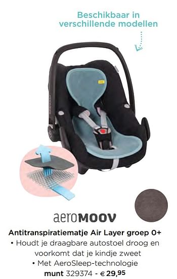 Klant gemakkelijk zonne Aeromoov Antitranspiratiematje air layer groep 0+ munt - Promotie bij  Dreambaby