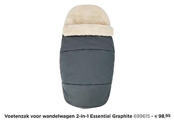 Promotions Voetenzak voor wandelwagen 2-in-1 essential graphite - Maxi-cosi - Valide de 05/02/2021 à 31/12/2021 chez Dreambaby