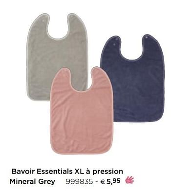 Promotions Bavoir essentials xl à pression mineral grey - Dreambee - Valide de 05/02/2021 à 31/12/2021 chez Dreambaby