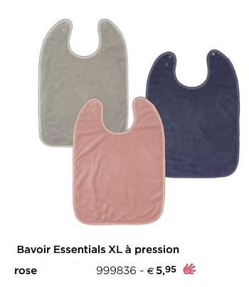 Promotions Bavoir essentials xl à pression rose - Dreambee - Valide de 05/02/2021 à 31/12/2021 chez Dreambaby