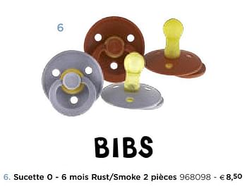 Promotions Sucette 0 - 6 mois rust-smoke 2 pièces - Bibs - Valide de 05/02/2021 à 31/12/2021 chez Dreambaby