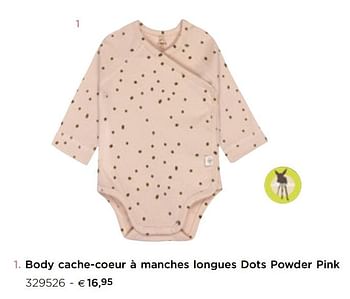 Promoties Body cache-coeur à manches longues dots powder pink - Lassig - Geldig van 05/02/2021 tot 31/12/2021 bij Dreambaby