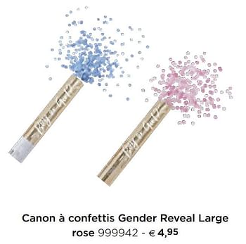 Promotions Canon à confettis gender reveal large rose - Produit Maison - Dreambaby - Valide de 05/02/2021 à 31/12/2021 chez Dreambaby