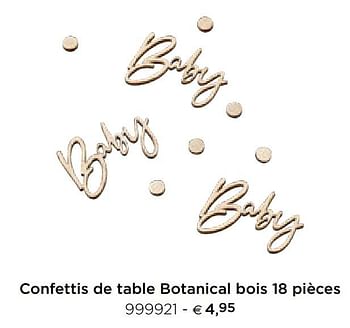 Promotions Confettis de table botanical bois 18 pièces - Produit Maison - Dreambaby - Valide de 05/02/2021 à 31/12/2021 chez Dreambaby