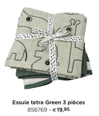 Promoties Essuie tetra green - Done by Deer - Geldig van 05/02/2021 tot 31/12/2021 bij Dreambaby