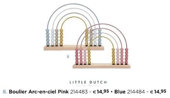 Promotions Boulier arc-en-ciel pink - Little Dutch - Valide de 05/02/2021 à 31/12/2021 chez Dreambaby