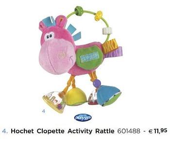 Promotions Hochet clopette activity rattle - Playgro - Valide de 05/02/2021 à 31/12/2021 chez Dreambaby