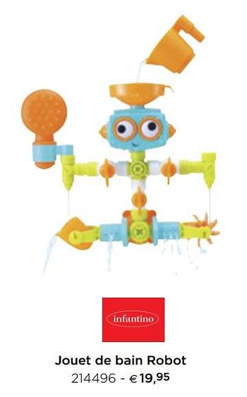 Promotions Jouet de bain robot - Infantino - Valide de 05/02/2021 à 31/12/2021 chez Dreambaby