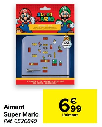 Promotions Aimant super mario - Produit maison - Carrefour  - Valide de 10/02/2021 à 22/02/2021 chez Carrefour