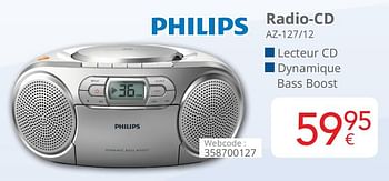 Promotions Philips radio-cd az 127-12 - Philips - Valide de 01/02/2021 à 28/02/2021 chez Eldi