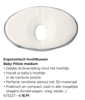 Dakraam Ham handel Doomoo Ergonomisch hoofdkussen baby pillow medium - Promotie bij Dreambaby