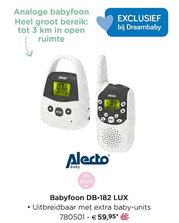 Promoties Alecto babyfoon db-182 lux - Alecto - Geldig van 05/02/2021 tot 31/12/2021 bij Dreambaby