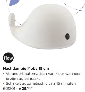 Promoties Nachtlampje moby - Flow - Geldig van 05/02/2021 tot 31/12/2021 bij Dreambaby