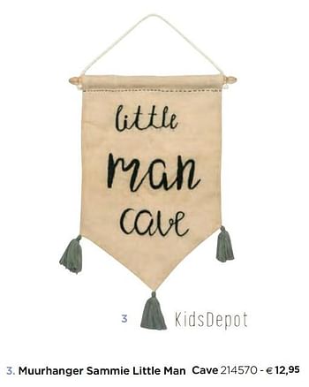 Promoties Muurhanger sammie little man cave - KidsDepot  - Geldig van 05/02/2021 tot 31/12/2021 bij Dreambaby