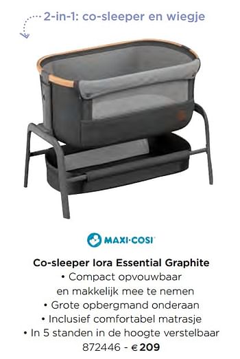 Promoties Co-sleeper iora essential graphite - Maxi-cosi - Geldig van 05/02/2021 tot 31/12/2021 bij Dreambaby