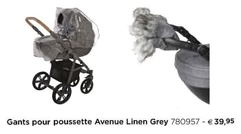 Promotions Gants pour poussette avenue linen grey - Thule - Valide de 05/02/2021 à 31/12/2021 chez Dreambaby
