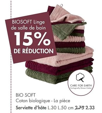 Promotions Bio soft serviette d`hôte - Produit maison - Casa - Valide de 08/02/2021 à 14/03/2021 chez Casa