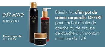 Promotions Black oudh crème corporelle - Produit maison - Casa - Valide de 08/02/2021 à 14/03/2021 chez Casa