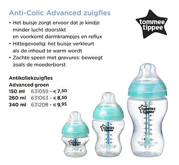 Promoties Antikoliekzuigfles advanced groen - Tommee Tippee - Geldig van 05/02/2021 tot 31/12/2021 bij Dreambaby