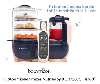 Promoties BabyMoov Stoomkoker-mixer nutribaby xl - BabyMoov - Geldig van 05/02/2021 tot 31/12/2021 bij Dreambaby