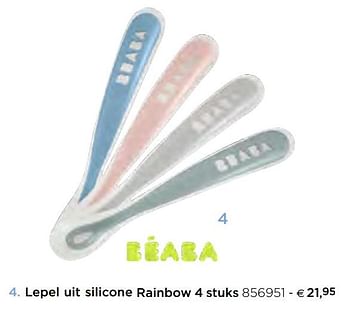 Promoties Lepel uit silicone rainbow 4 stuks - Beaba - Geldig van 05/02/2021 tot 31/12/2021 bij Dreambaby