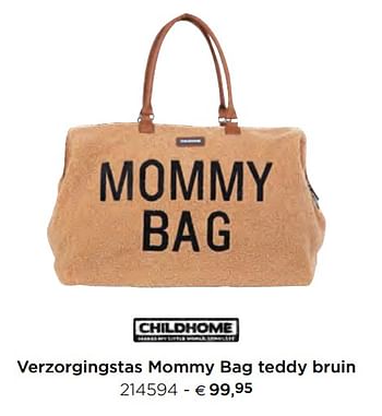 Promoties Verzorgingstas mommy bag teddy bruin - Childhome - Geldig van 05/02/2021 tot 31/12/2021 bij Dreambaby