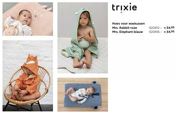Promoties Hoes voor waskussen mrs. rabbit roze - Trixie - Geldig van 05/02/2021 tot 31/12/2021 bij Dreambaby