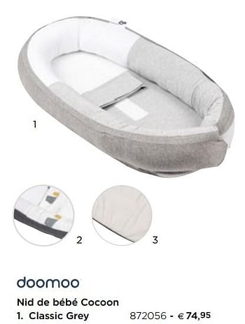 Doomoo Nid De Bebe Cocoon Classic Grey En Promotion Chez Dreambaby