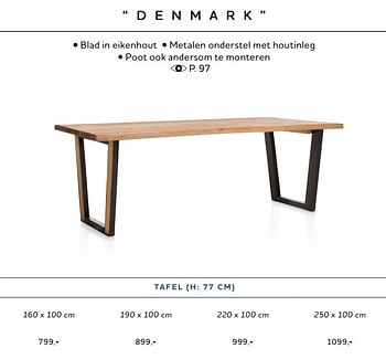 Promoties Denmark tafel - Huismerk - Xooon - Geldig van 05/02/2021 tot 21/03/2021 bij Xooon