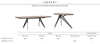 Promotions Domani tafel - Produit Maison - Xooon - Valide de 05/02/2021 à 21/03/2021 chez Xooon
