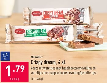 Promoties Crispy dream - Monarc - Geldig van 19/02/2021 tot 26/02/2021 bij Aldi