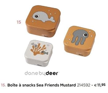 Promotions Boîte à snacks sea friends mustard - Done by Deer - Valide de 05/02/2021 à 31/12/2021 chez Dreambaby