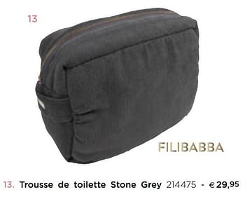 Promotions Trousse de toilette stone grey - Filibabba - Valide de 05/02/2021 à 31/12/2021 chez Dreambaby