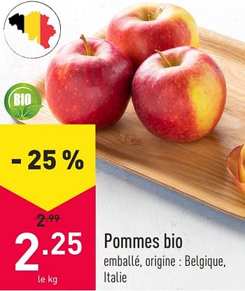 Promotions Pommes bio - Produit maison - Aldi - Valide de 15/02/2021 à 26/02/2021 chez Aldi