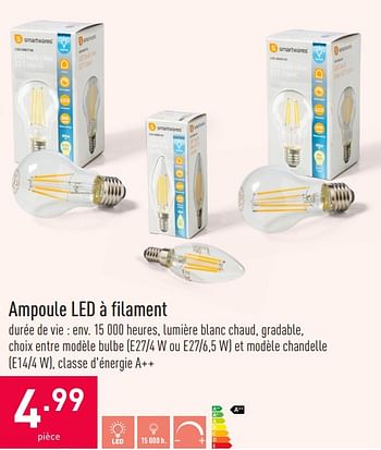 Promotions Ampoule led à filament - Produit maison - Aldi - Valide de 20/02/2021 à 26/02/2021 chez Aldi