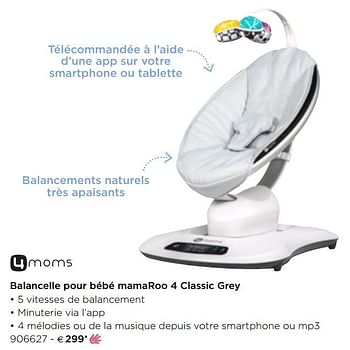 4moms Balancelle pour bébé MamaRoo 5 Classic Grey