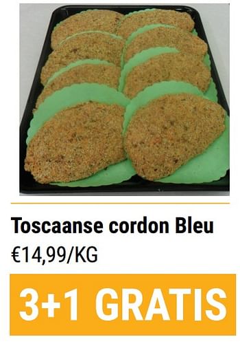 Promotions Toscaanse cordon bleu - Produit maison - Budgetslager - Valide de 10/02/2021 à 16/02/2021 chez Budgetslager
